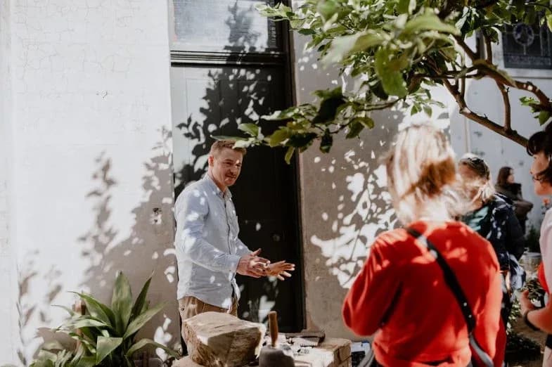 Stonemasonry demonstration from Traditional Trades Expo 2023